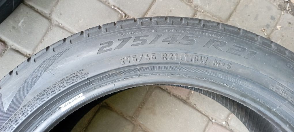 Pirelli 275 45 r21 2шт шини б'у резина літня з Європи