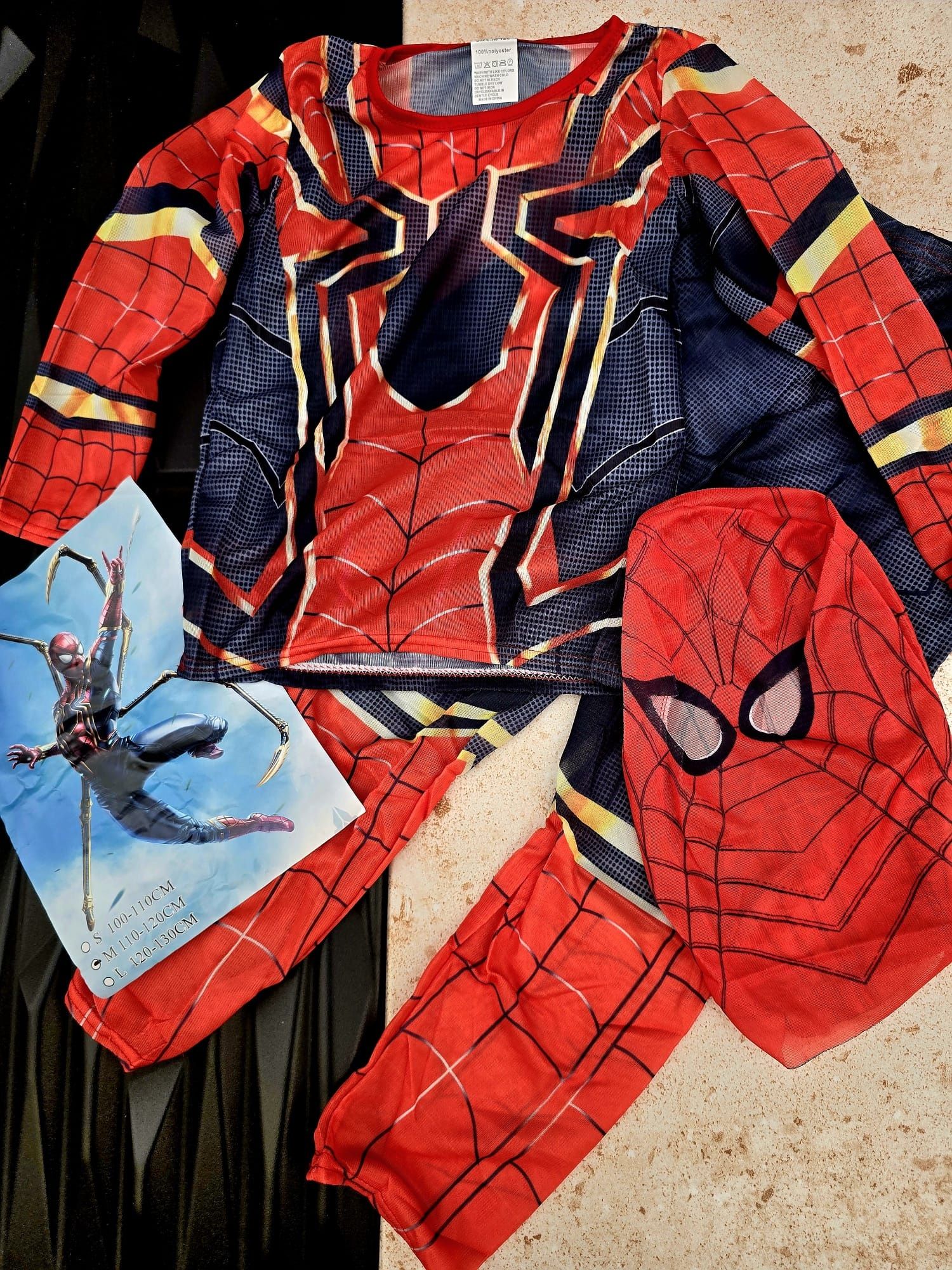 Ekstra strój przebranie dla dzieci Iron Spider-Man rozmiar S nowy