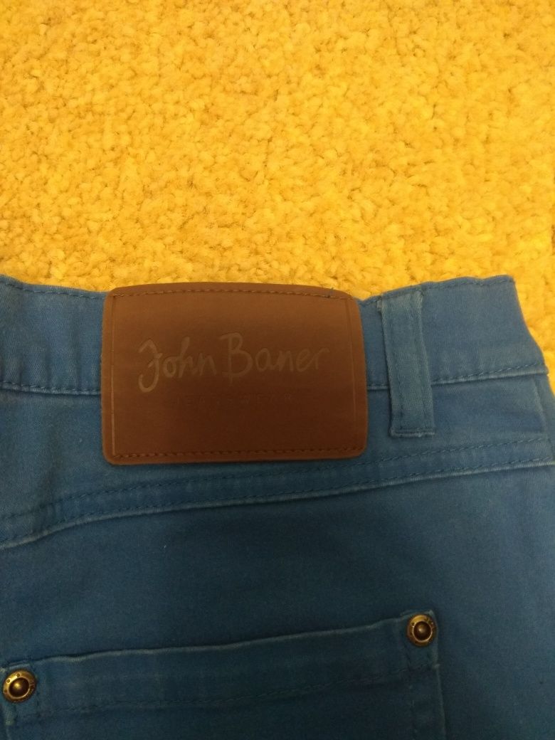 Spodnie jeansy turkusowe 36 John Baner