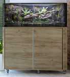 Terrarium 120x70x50 narożne z szafką dąb Craft szary