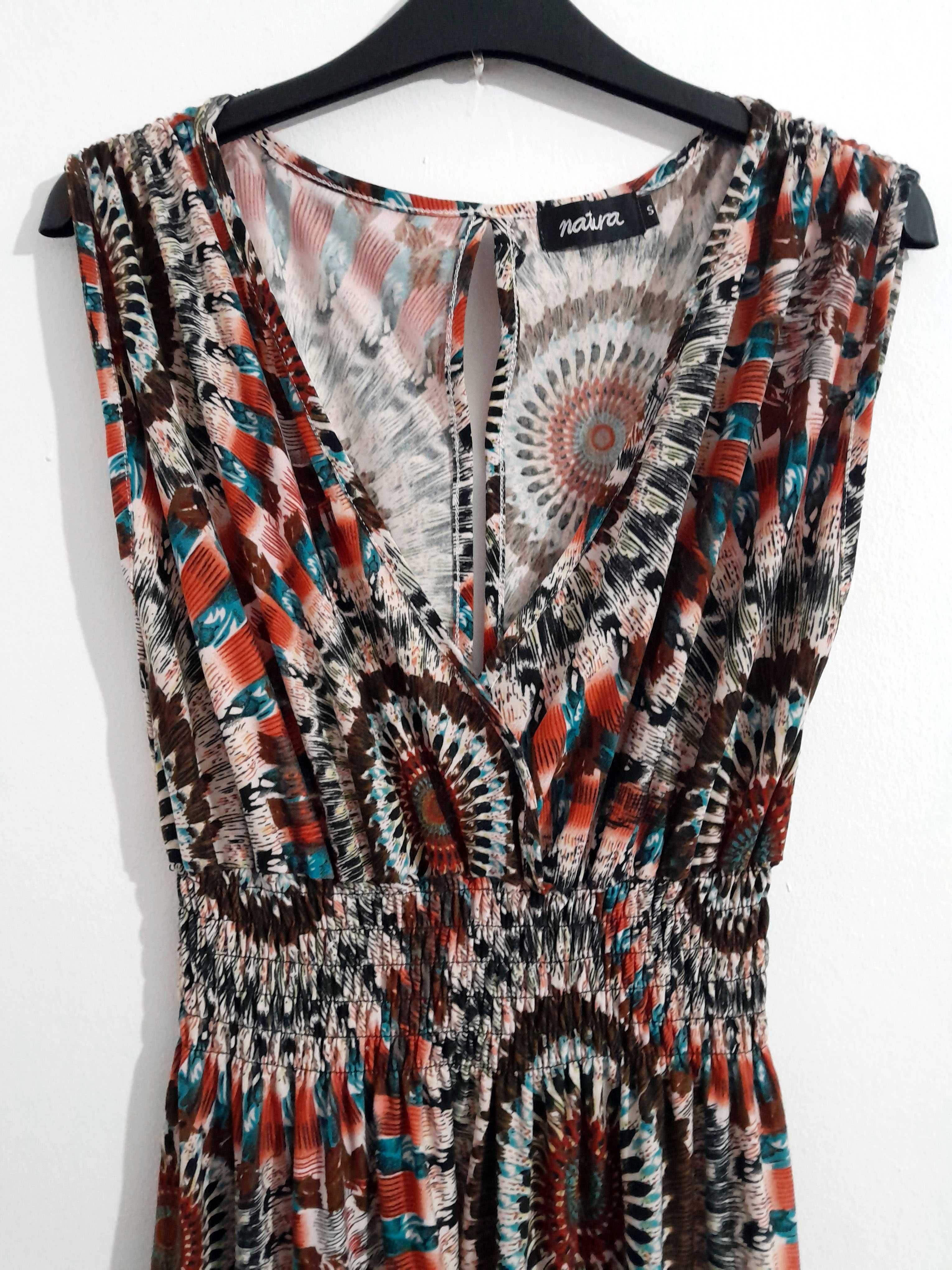Vestido comprido padrão mandalas da Natura T: S