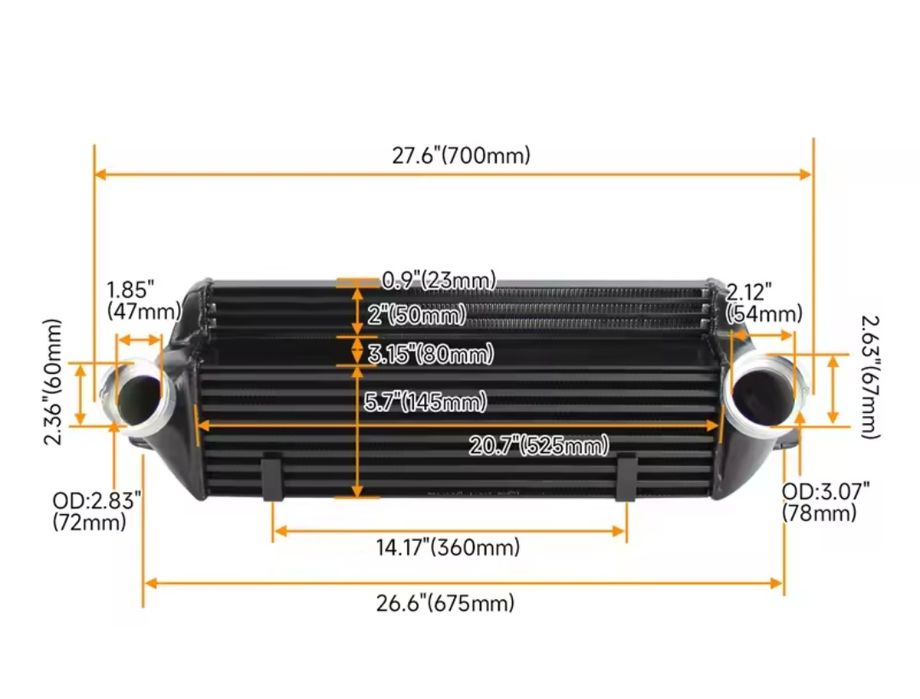 Intercooler BMW serie E N47 2.0D 123d 120d 320d