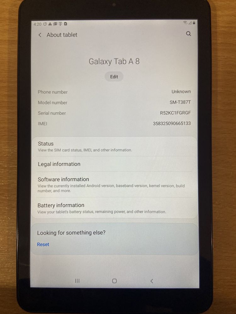 Samsung galaxy tab A8 sm T-387T
