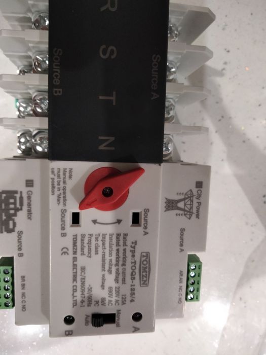 АВР Автомат вводу резерву 125А Tomzn TOQ5-125/2/3/4 Tahnele TXATS 125/