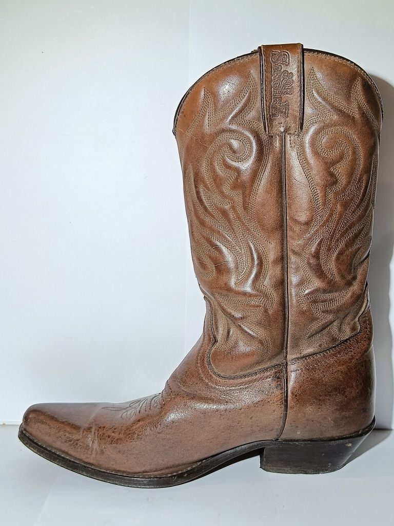 Skórzane Buty Kowbojskie Joe Sanchez  Rozmiar EU 43 (28cm)  Brązowe