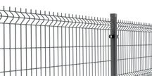 Ogrodzenie panelowe 3D z podmurówka 123cm, podmurówka, panel 4mm,