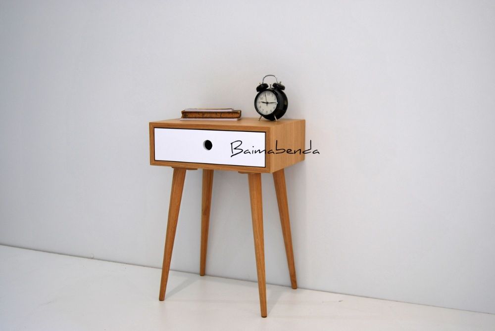 Par de Mesas de Cabeceira retro vintage estilo nordico