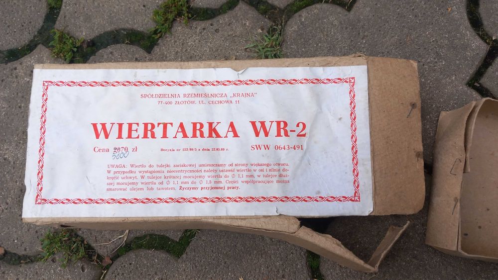 Wiertarka stołowa małaWR-2 Prl modelarska polska