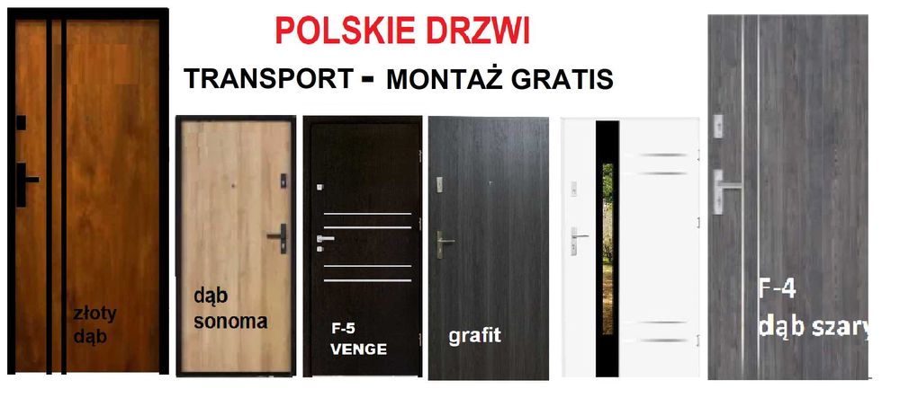 Drzwi wejściowe ZEWNĘTRZNE do mieszkań w BLOKU z montażem.