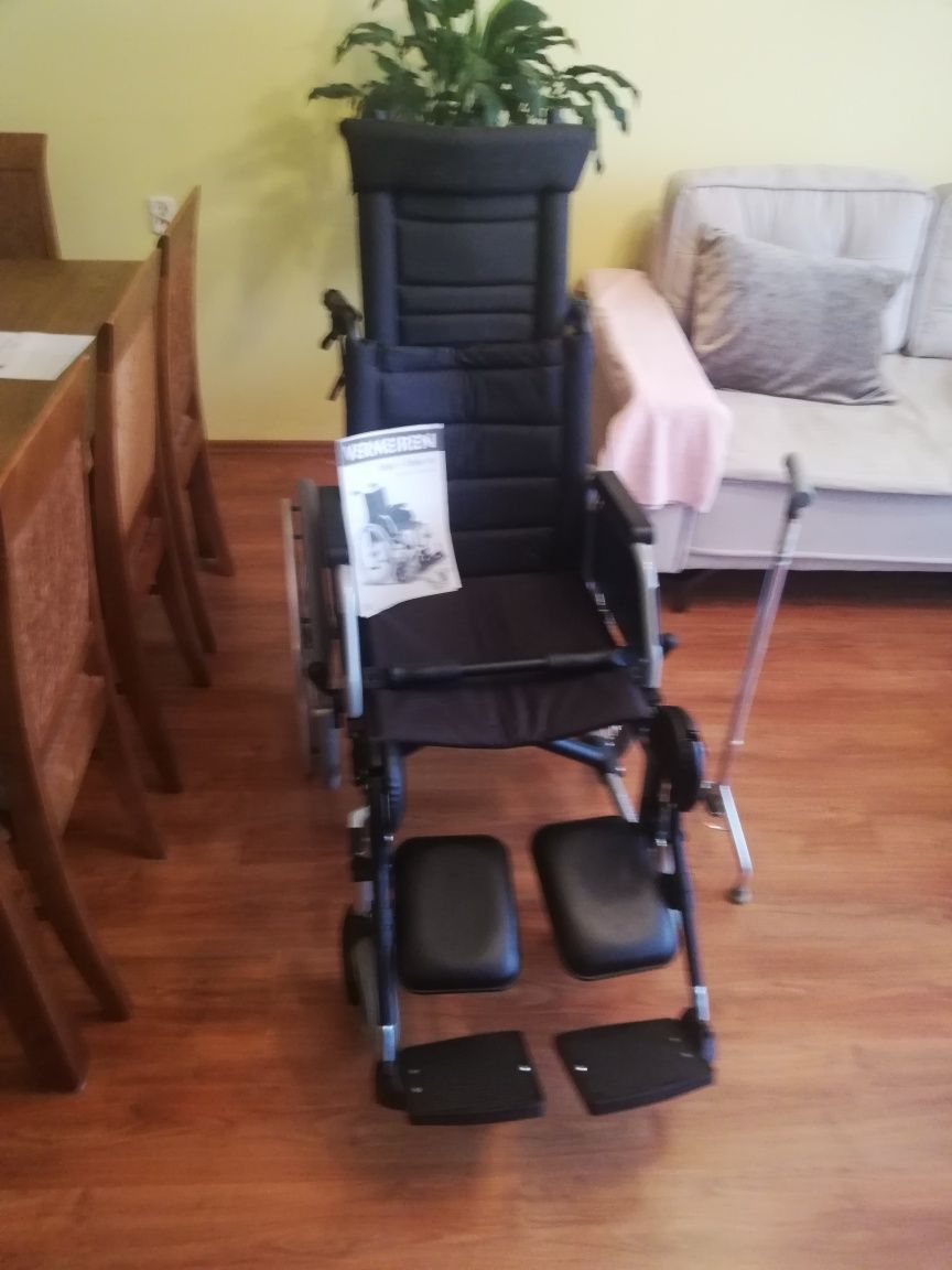 Wózek + laska inwalidzka; Vermeiren Eclips 30° +  dostawa gratis!