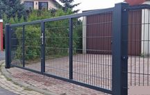 Brama dwuskrzydlowa panelowa przesuwna suwana PRODUCENT