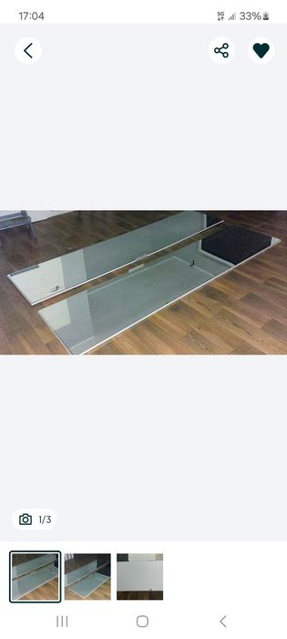 Fronty z Lustrem 2szt do Szafy Garderoby Zabudowy jako Drzwi 276x51cm