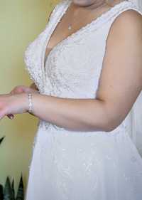 Suknia ślubna  Elmar 2 - prześliczna, błyszcząca