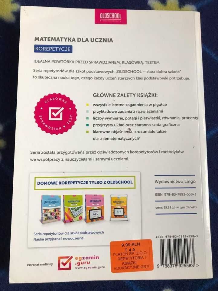 Matematyka dla ucznia Korepetycje Adam, Anna  Konstantynowicz