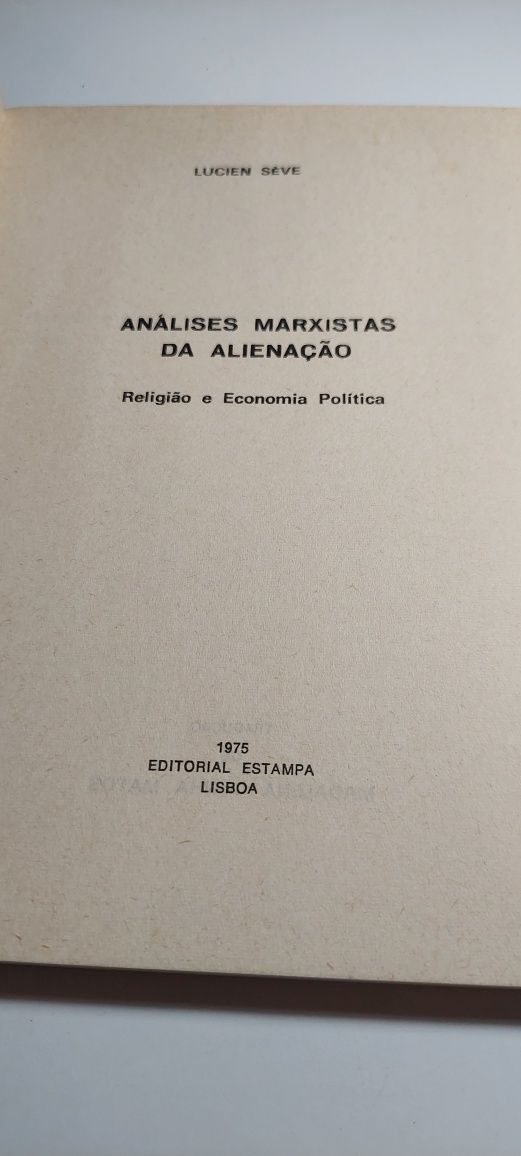 Análises Marxistas da Alienação - Lucien Sève