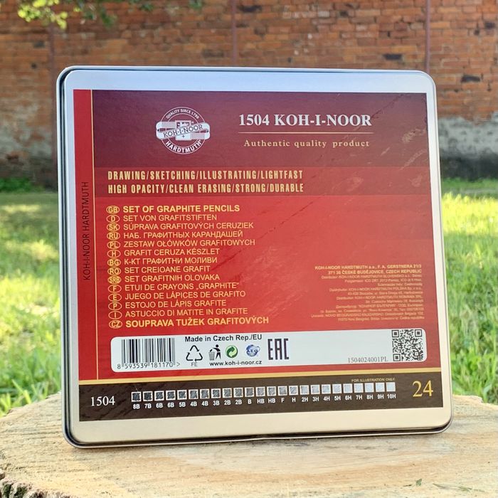 Олівці Графітні Koh-I-Noor 1500, 8в-10н 24 шт