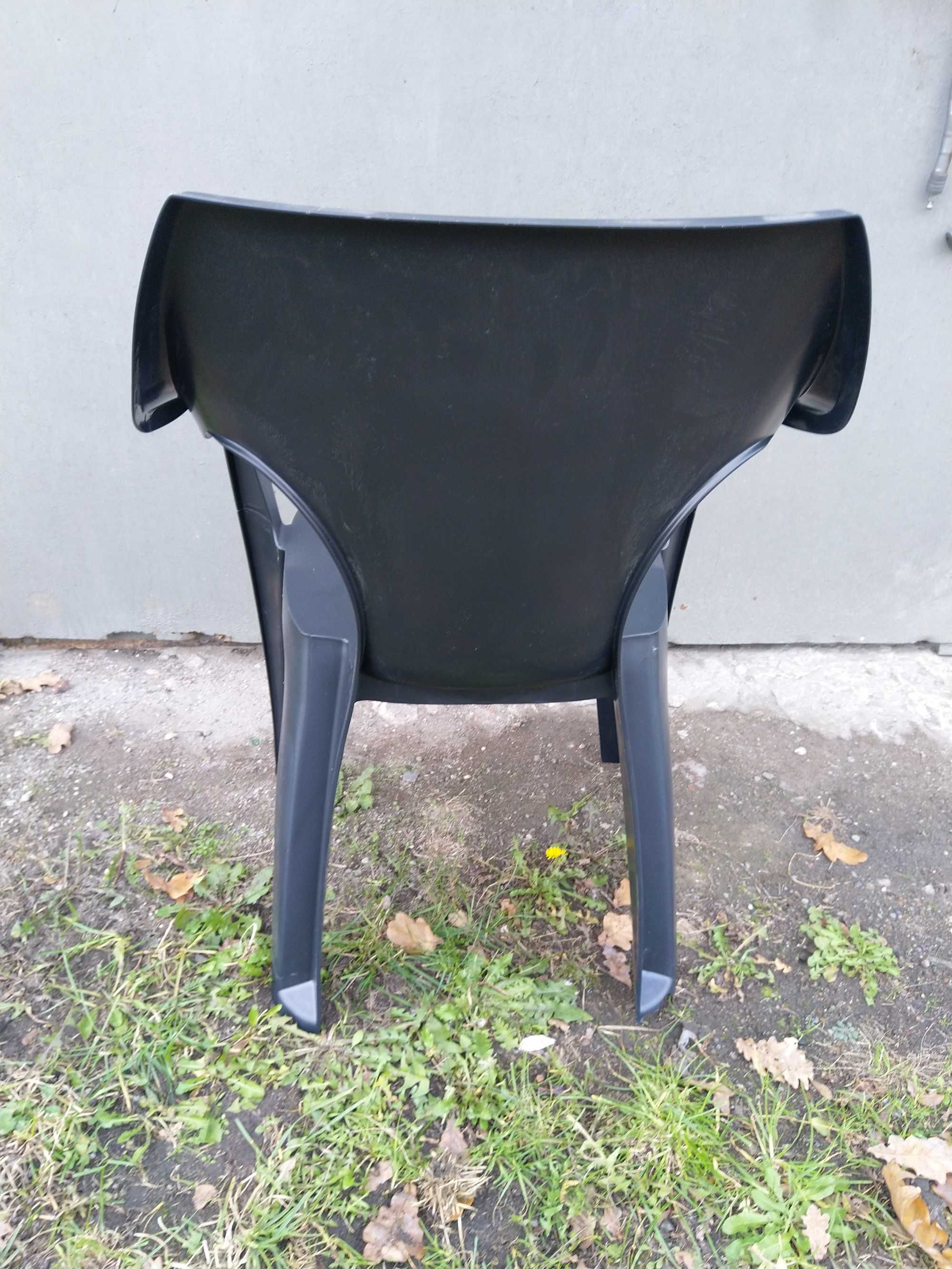 NAJTANIEJ Krzesło Ogrodowe Plastikowe Dante Grafit Low Back