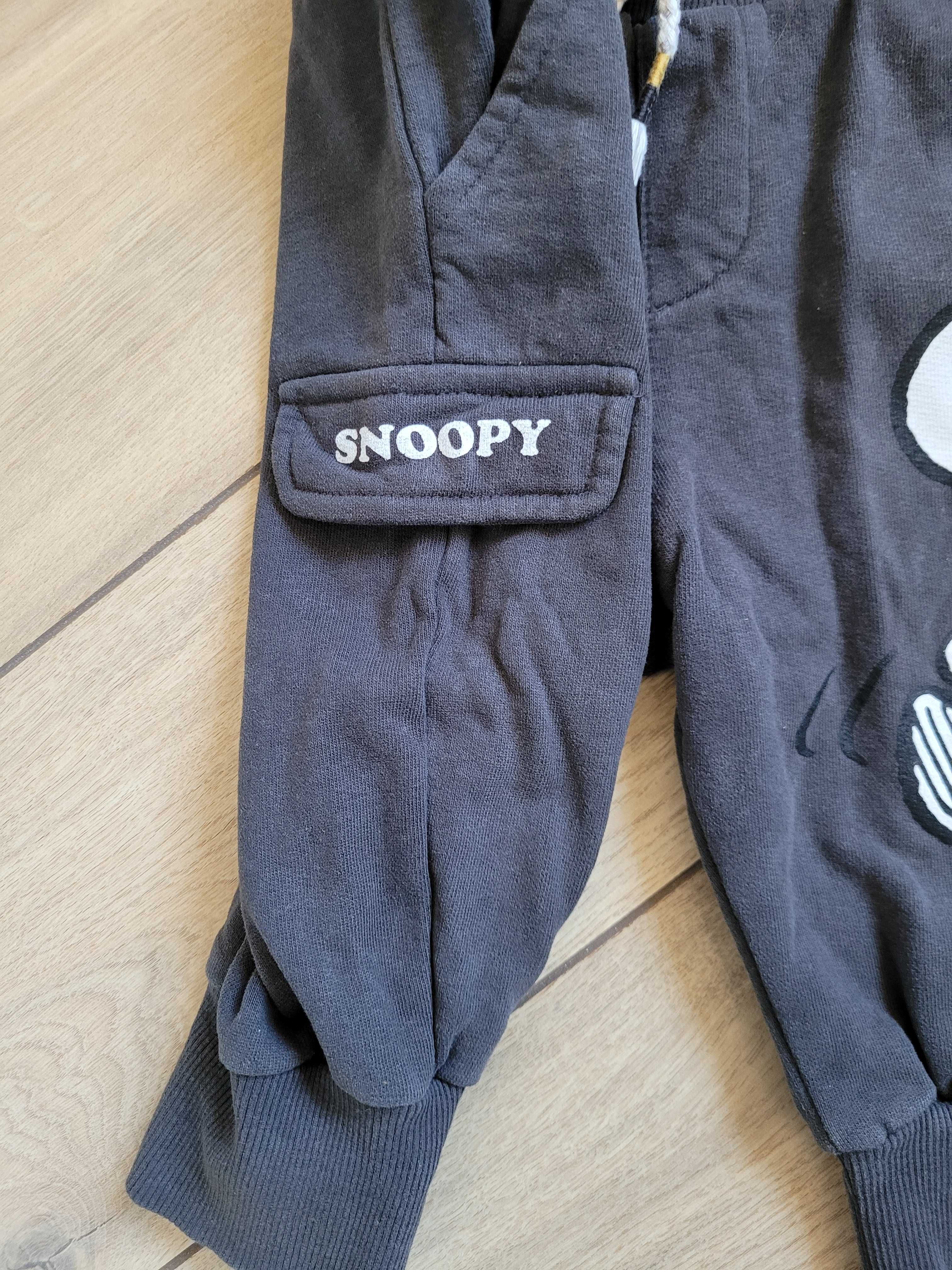 Zestaw chłopięcy 80 9-12 Reserved Smyk niemowlęce 3szt Snoopy dres