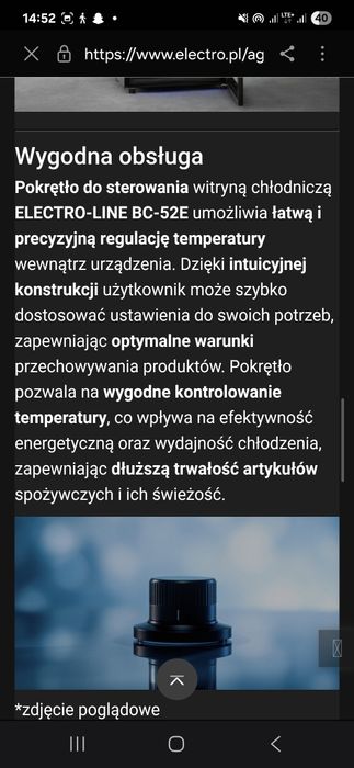 Lodówka witryna chlodnicza electro-line