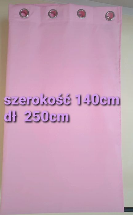Zasłony różowe 2 sztuki