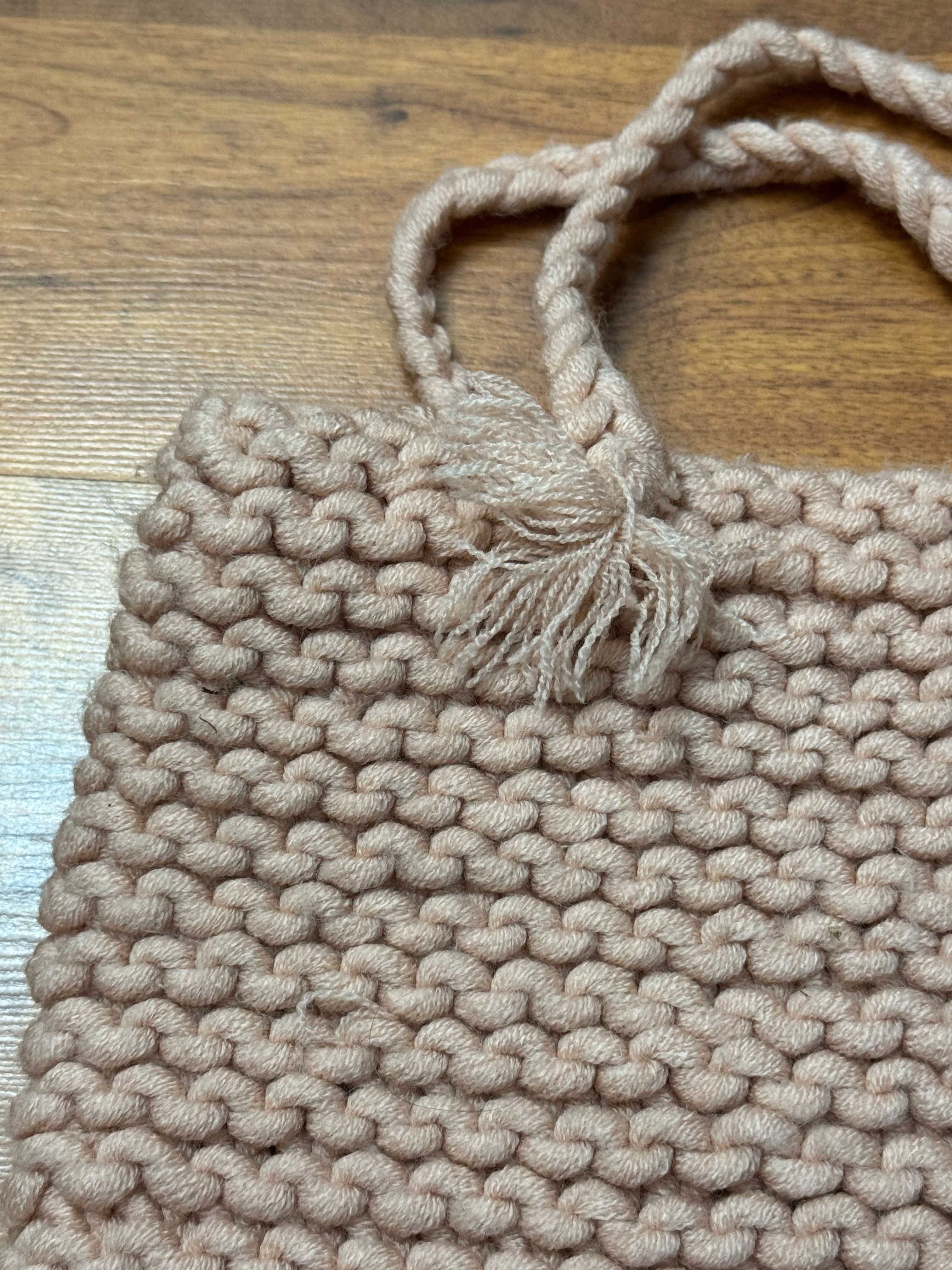 Torebka pleciona torebeczka torba do ręki knit bag