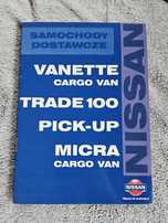 Samochody dostawcze Nissan prospekt Vanette Micra Trade