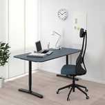Biurko IKEA bekant 19240 niebieskie 160x80 jak nowe !