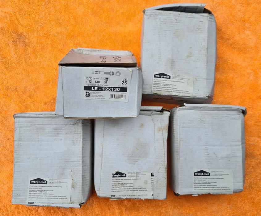 Wkręt met Stalowy łącznik rozporowy - ekspresowy LE-12x130 5 x opakowa