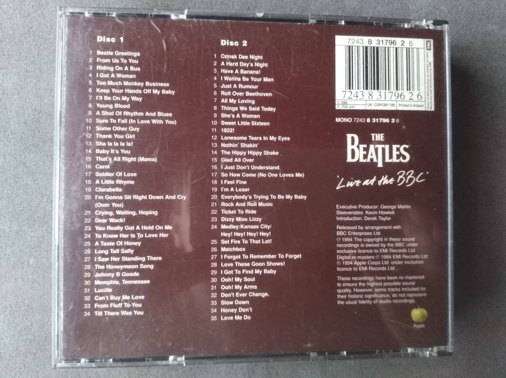 The Beatles x 2 CD Live at the BBC