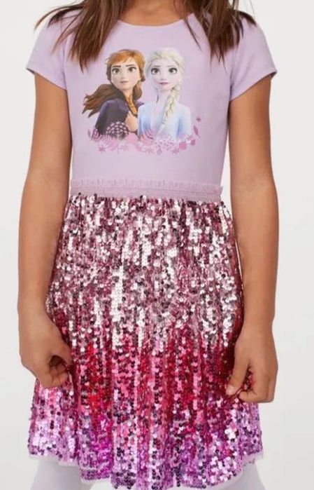 Elza, Elsa, Frozen, Kraina sukienka NOWA CEKINY 104