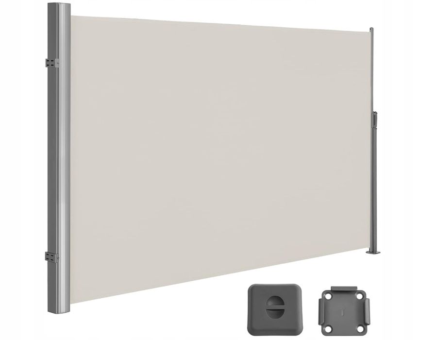 Songmics Gsa205E Roleta Boczna, Zwijana Beżowa, 2 X 3,5 M