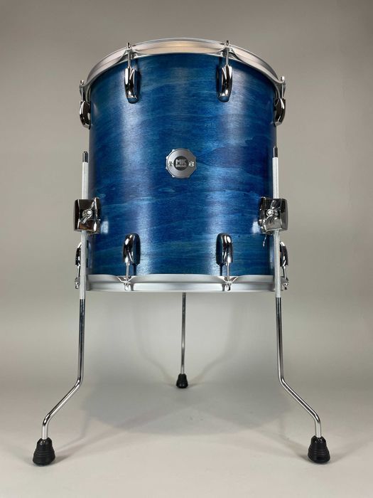 MK-Drums Custom Floor Tom 16" x 16" Birch/Brzoza - Blue Satin Finish