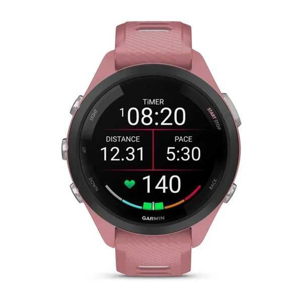 Garmin Forerunner 265S чорний з рожевим ремінцем 010-02810-15