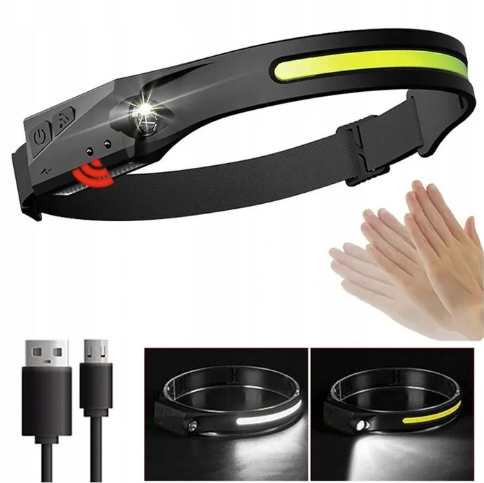 Latarka Czołowa Led Czujnik Ruchu 41 Led