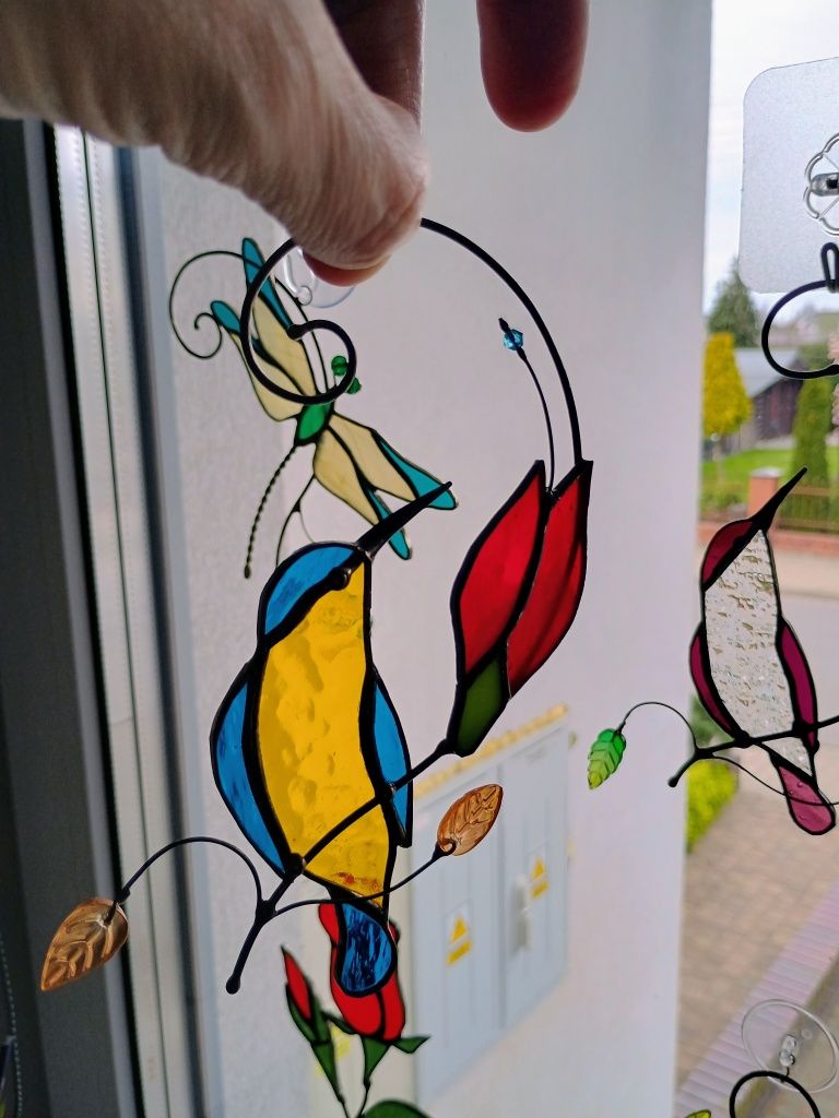 Zawieszka witraż dekoracja prezent Koliber