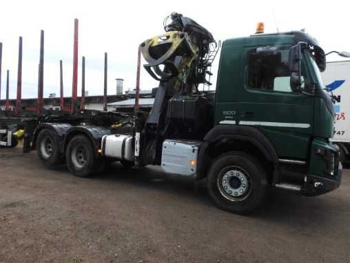 Samochód VOLVO do przewozu drewna + dżwig Loglift + naczepa Doll