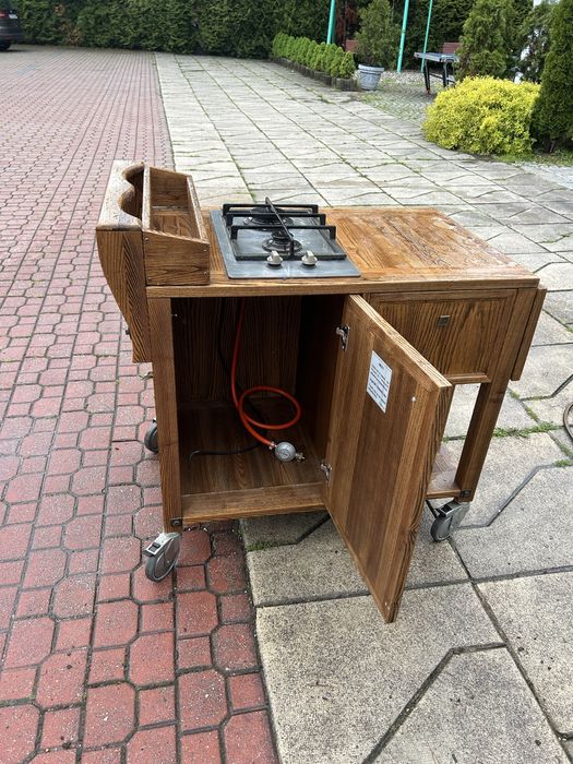 Grill kuchenka gazowa na kułkach drewniana