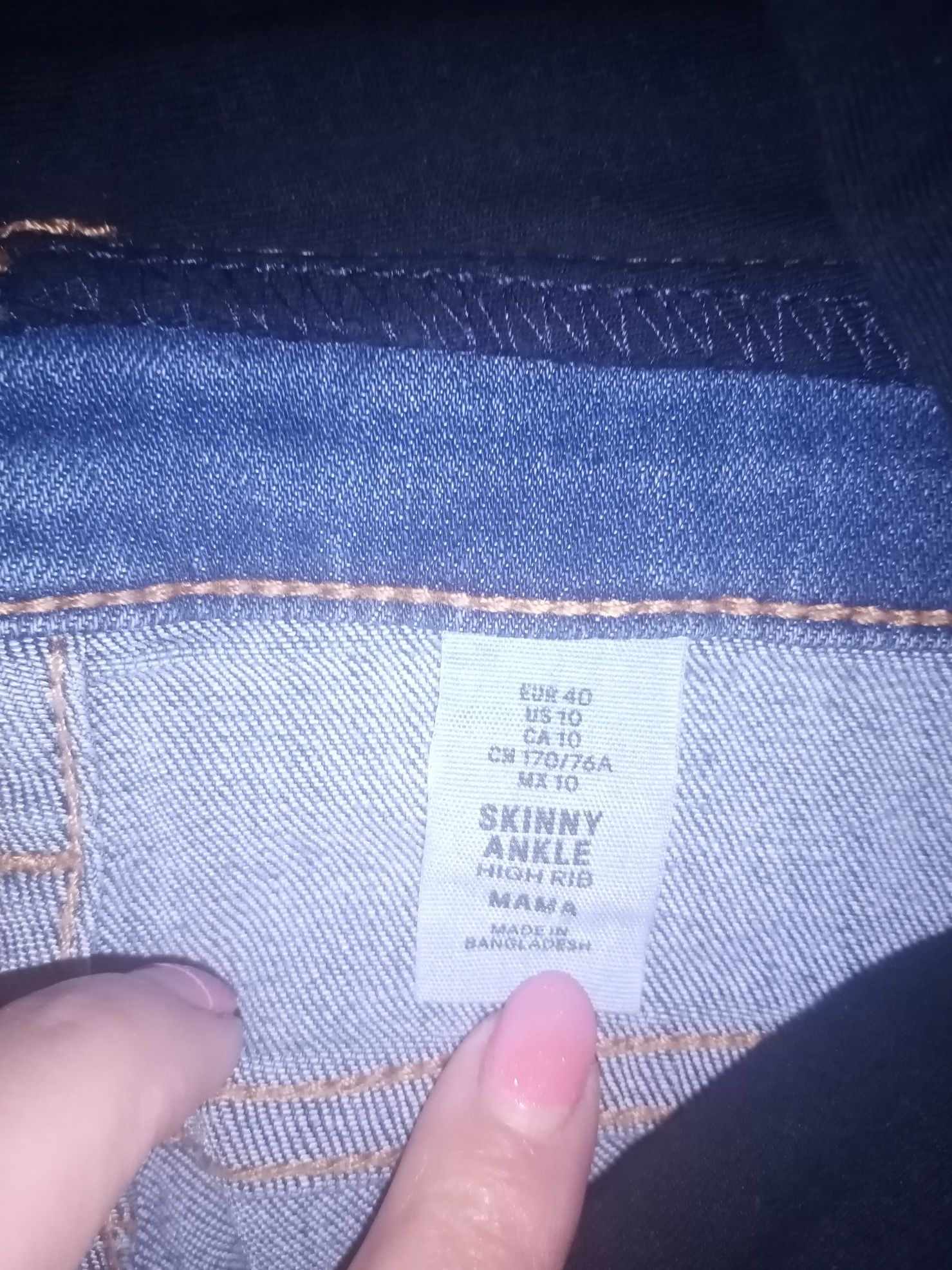 Jeansy spodnie ciążowe skinny 40