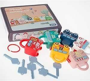 Zabawka z zamkiem i kluczem dla małych dzieci