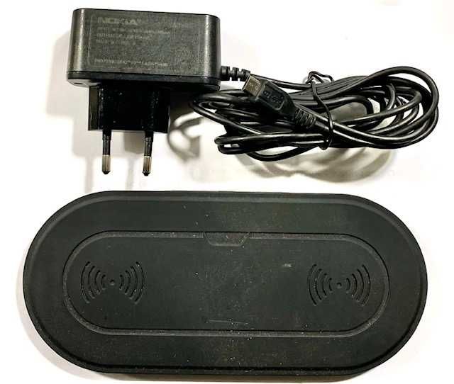 Carregador duplo de indução para telemóvel