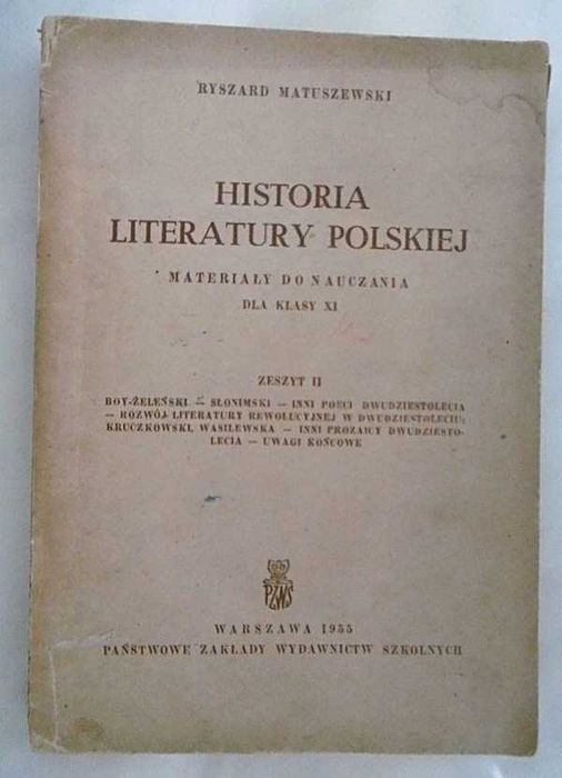 Historia literatury polskiej z. II- R. Matuszewski