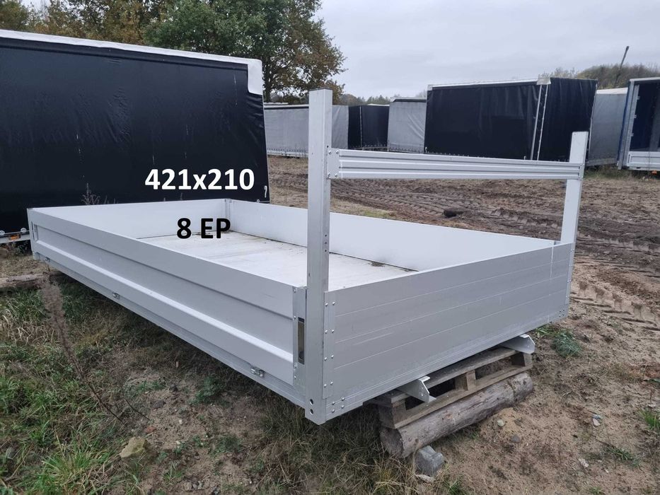 8 EP SKRZYNIA ŁADUNKOWA  budowlana 421 x 210 Aluminiowa podłoga NOWA