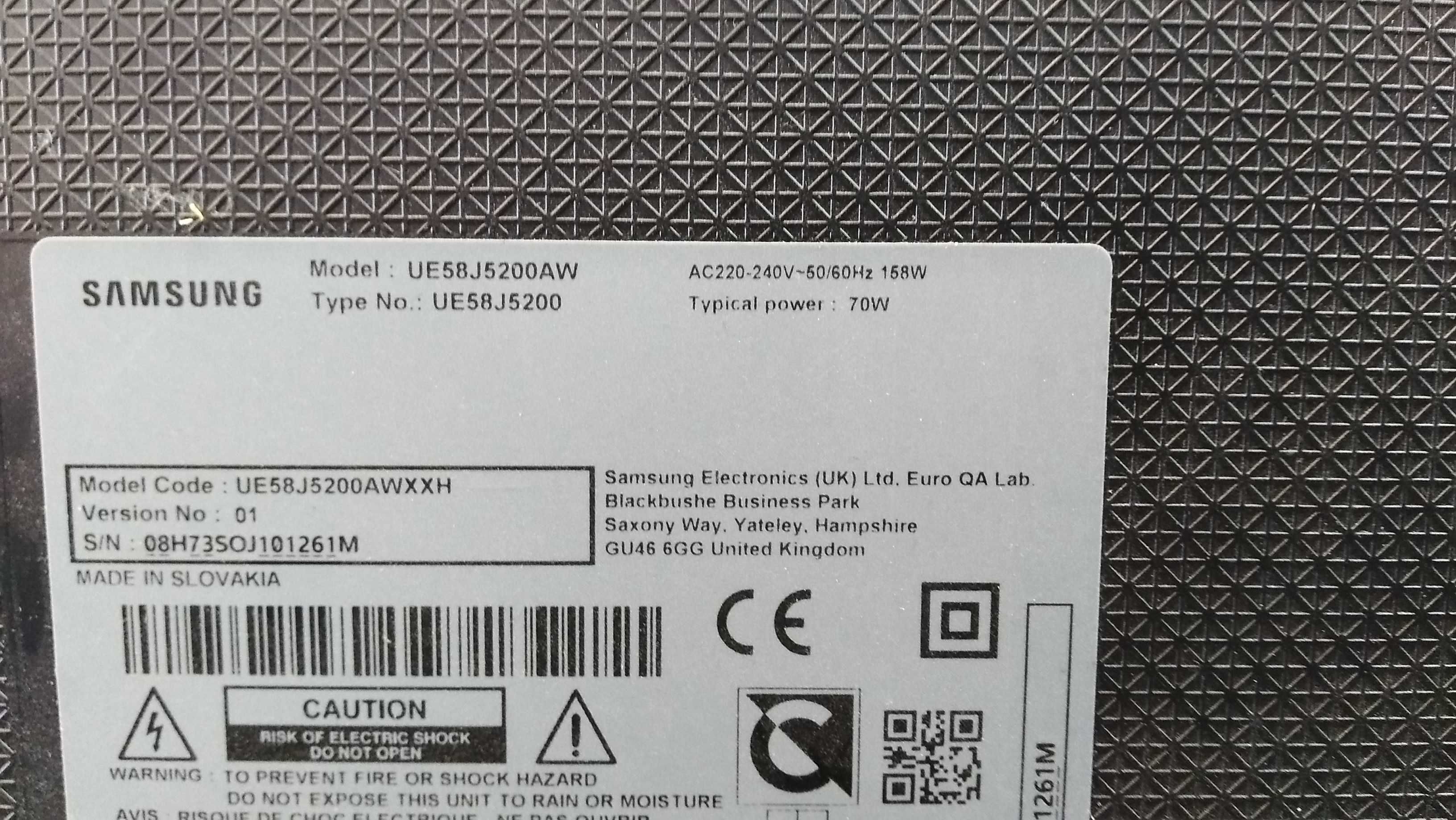 Logika t-con Samsung UE58J5200
