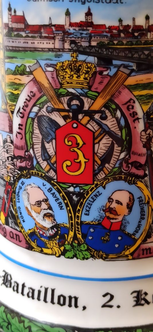 Kufel Rezerwisty 1912 do 1914 Ingolstadt Pionier Burger