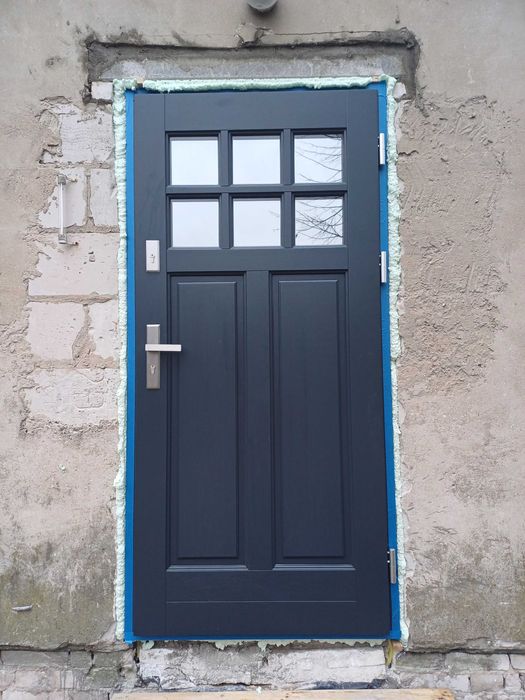 Drzwi zewnętrzne drewniane 78mm od ręki Grójec Czyste powietrze