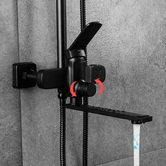 Акция Душевая система FRAP (латунь черный)