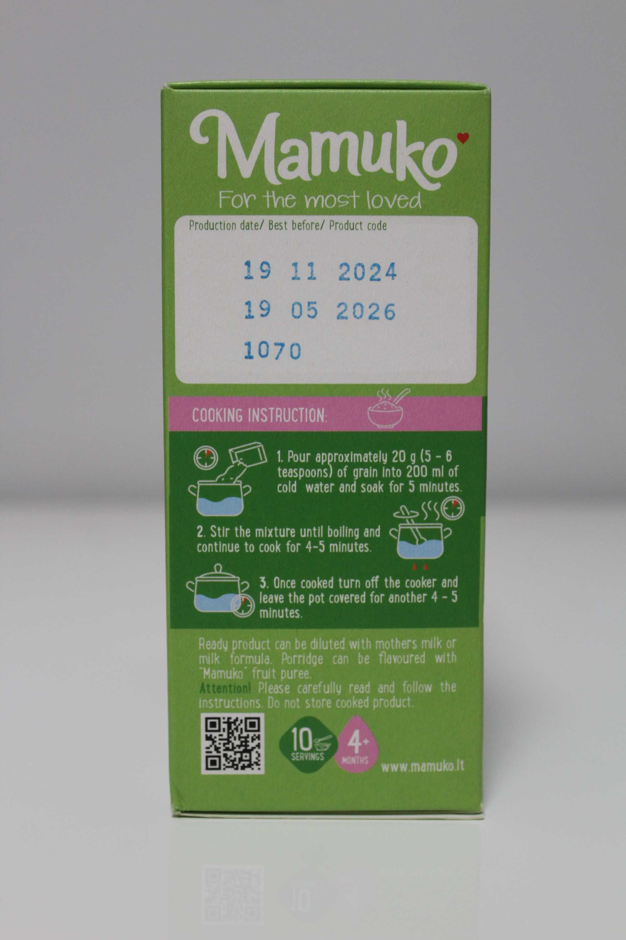 Organiczna Kaszka Ryżowa 4m+, 200g, Mamuko