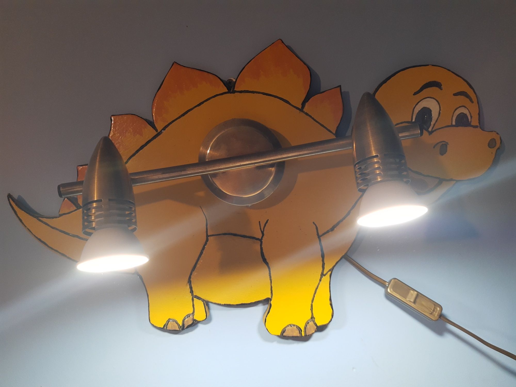 Lampka nocna kinkiet handmade dziecięca Dinozaur