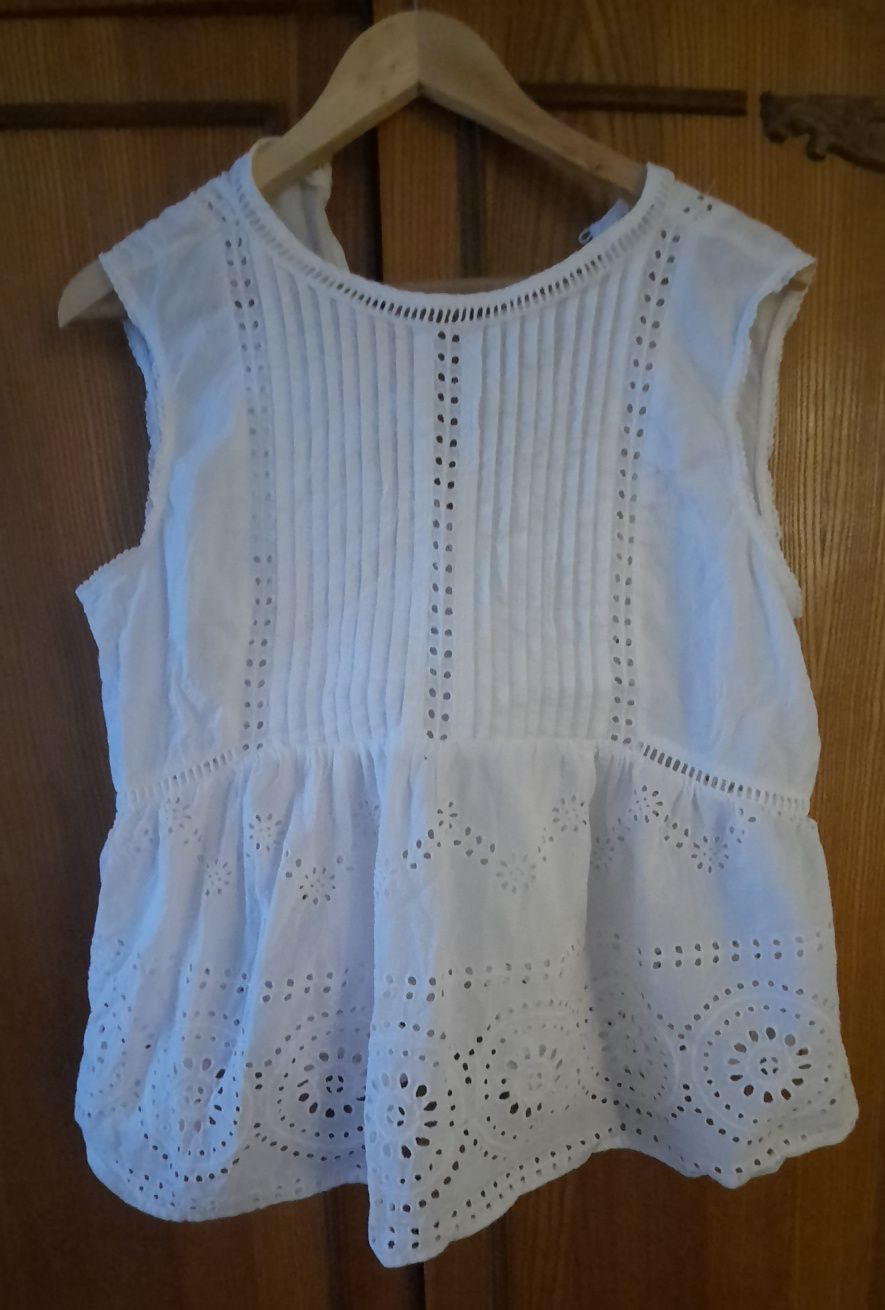 Платье принт 46-48-50 / Блузка кофта прошва белая