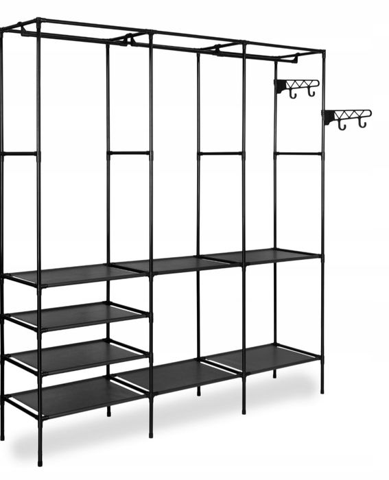 Nowa składana szafa garderoba wieszaki półki tani organizer na ubrania